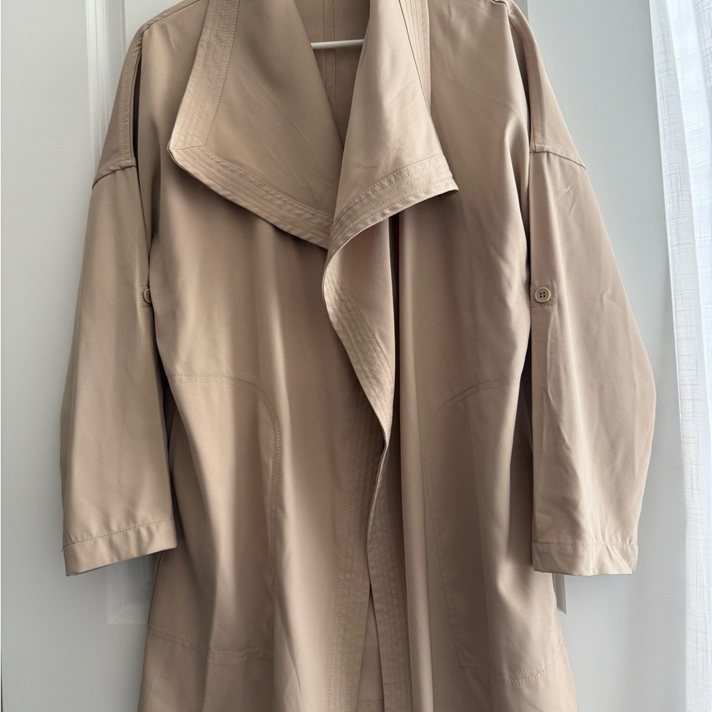 Max Studio Tan Trench Midi Duster Coat